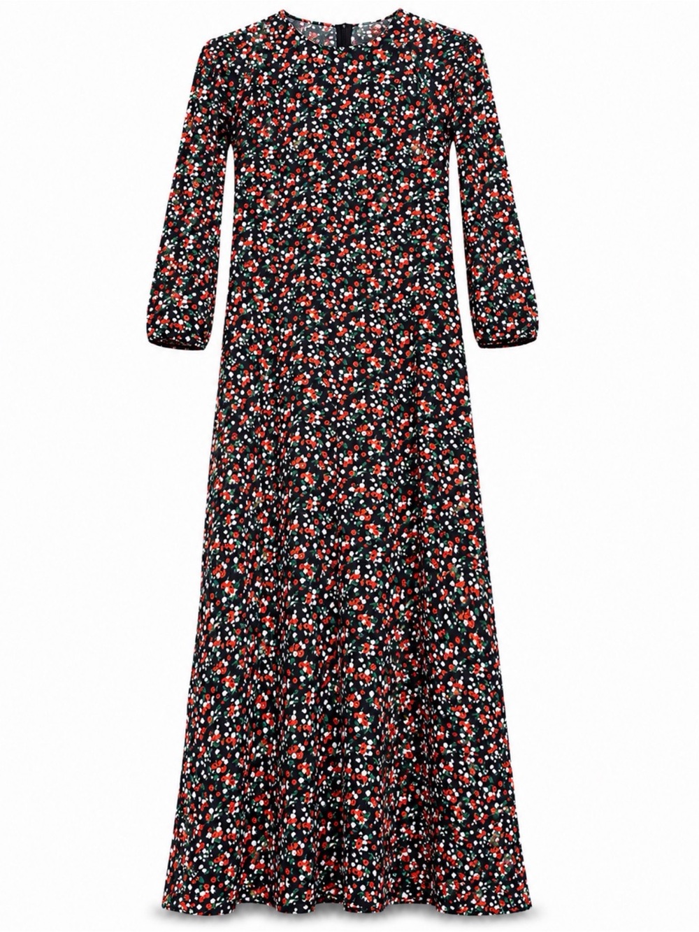 NEW Vietnamese Ao Dai floral Size XL back Zip no pants